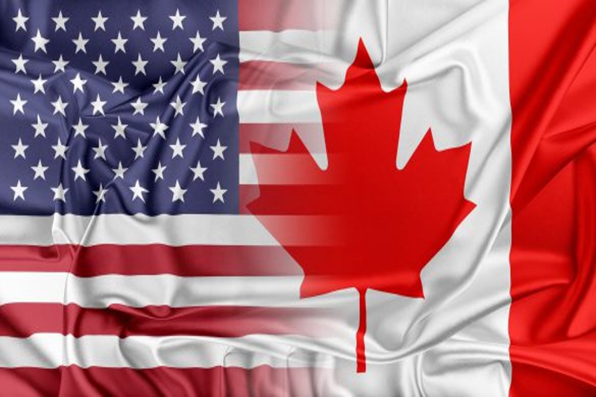 Canadian and U.S. flags representing cross-border casino tax refunds